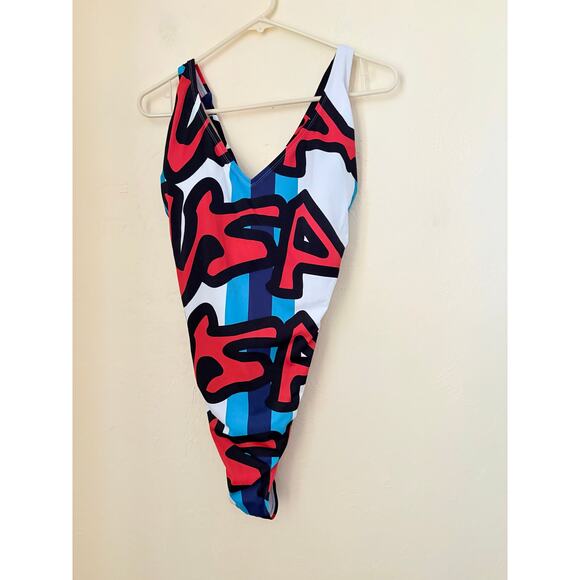 Stephen Sprouse x Target Swimsuit USA Graffiti One Piece 20th Anniversary 3XL - Picture 2 of 6